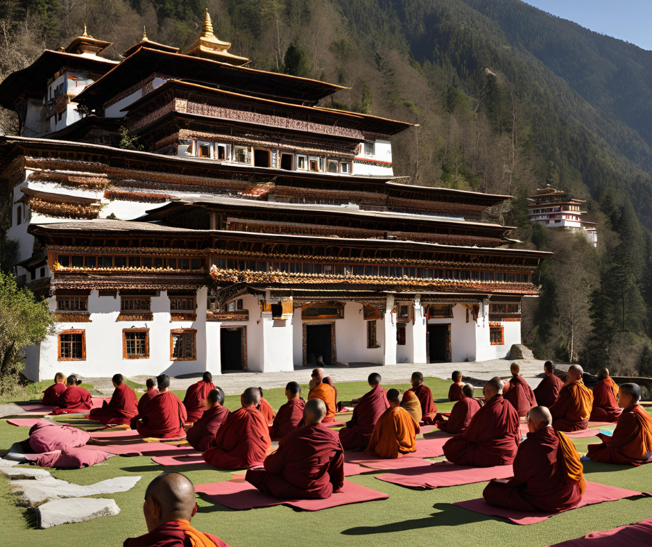 Meditate with monks